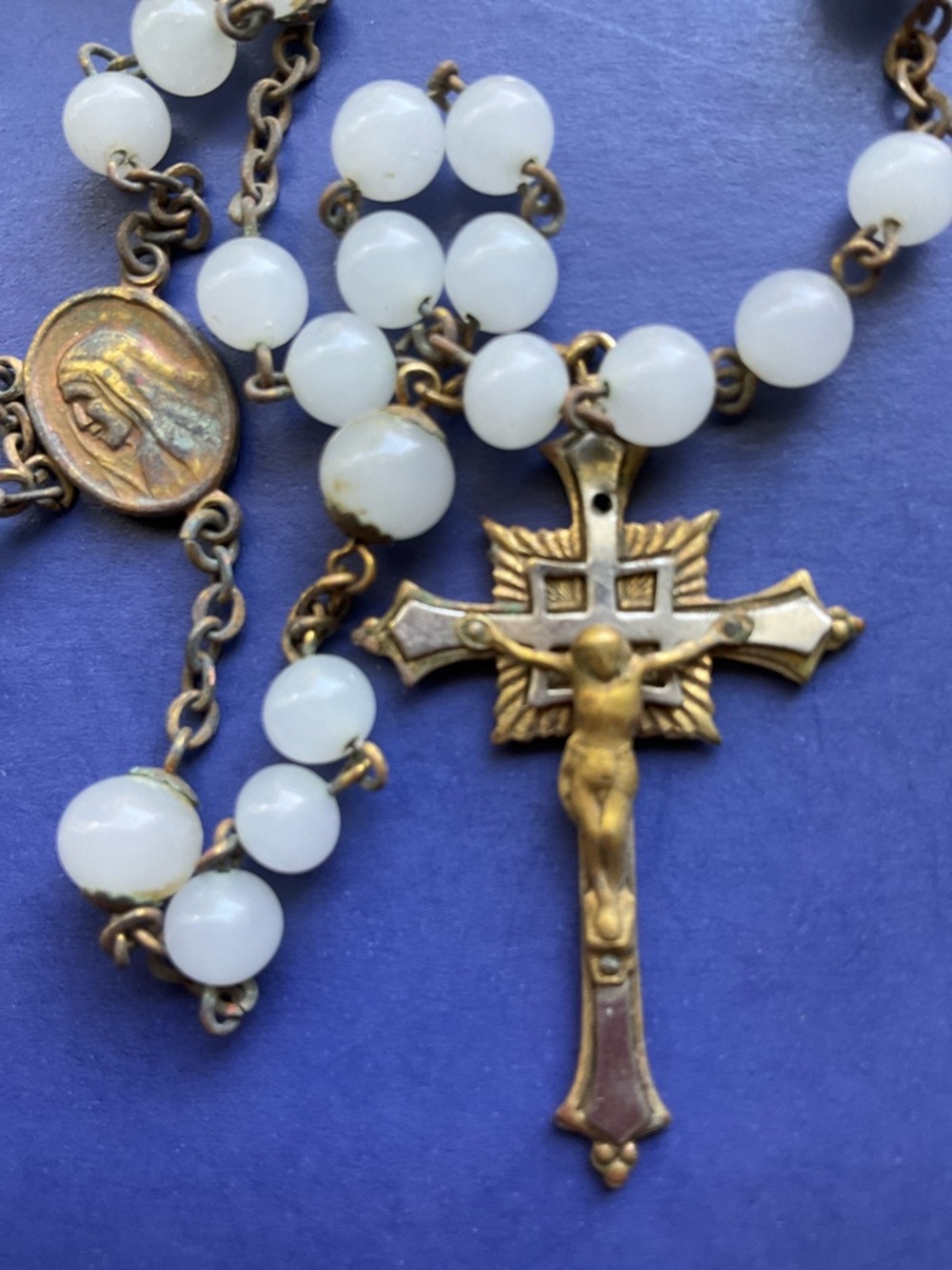 Vintage glass bead Rosary